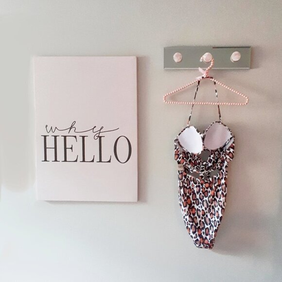 NWT Bar III leopard print one piece swimsuit, L - Picture 8 of 9